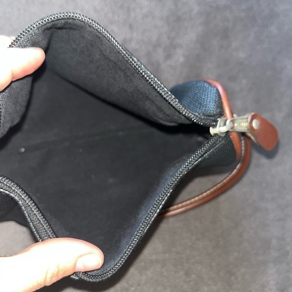 Vintage Esprit Purse Two Tone Black Brown 90s Shoulder Crossbody Bag Retro Small - Picture 12 of 12